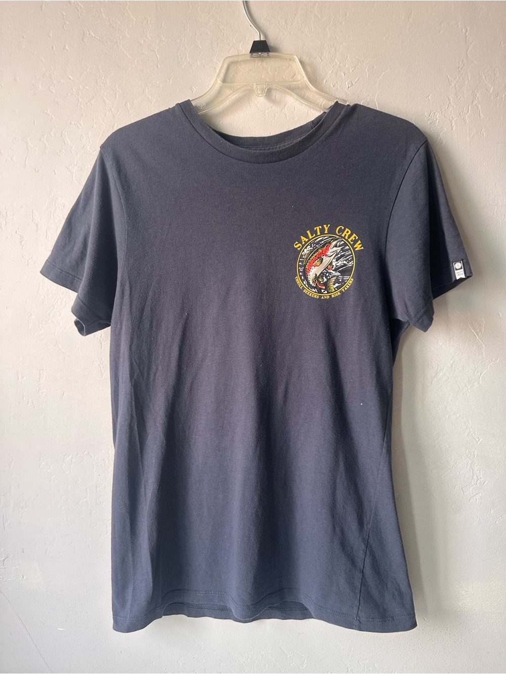 Salty Crew Thrill Seekers Risk Takers Blue Men Cotton T-Shirt Size Small